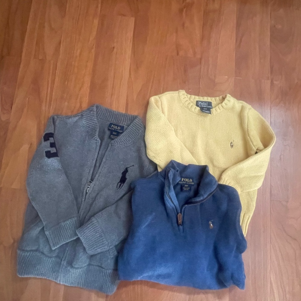 Polo by Ralph Lauren Gray and Blue Sweaters